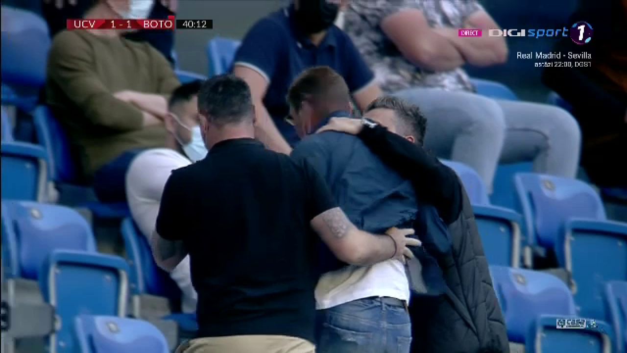 Incidente socante in tribuna! Cristescu a sarit la bataie si a fost scos de 4 bodyguarzi: