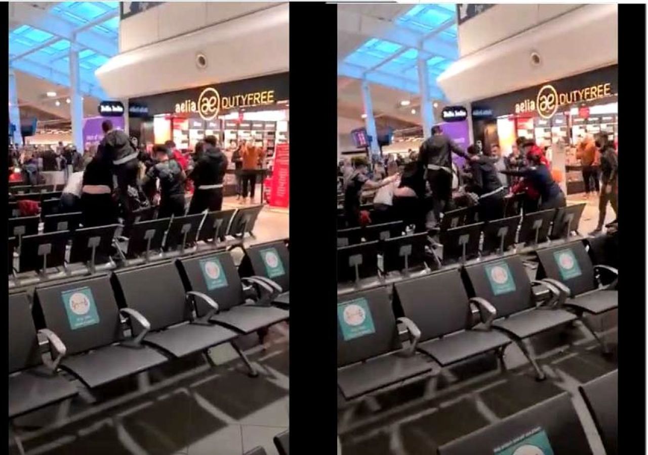 Romanii s-au luat la bataie pe aeroportul din Londra! Sange si lovituri in plin cu trollerele! Sunt imaginile care fac inconjurul lumii! De la ce a plecat totul_1