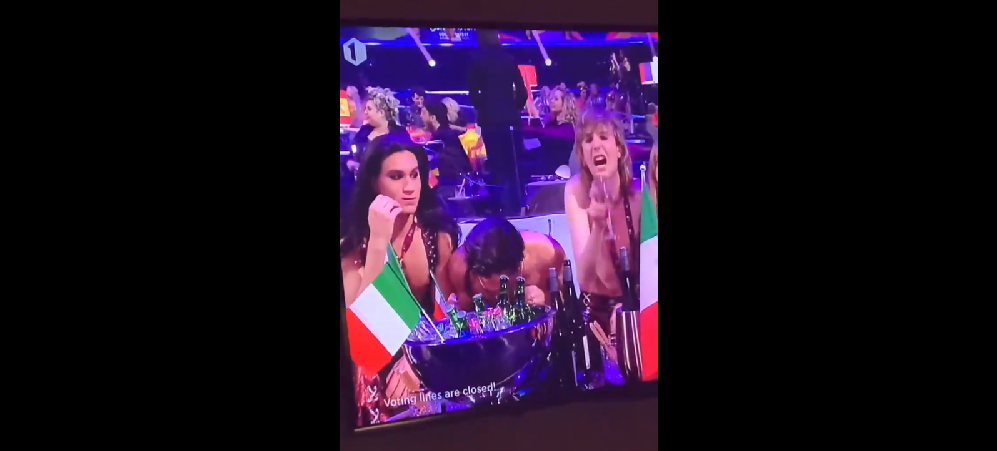 Imaginile care fac inconjurul lumii! A tras pe nas in timp ce era filmat? Ce a putut sa faca italianul care a castigat Eurovision_2