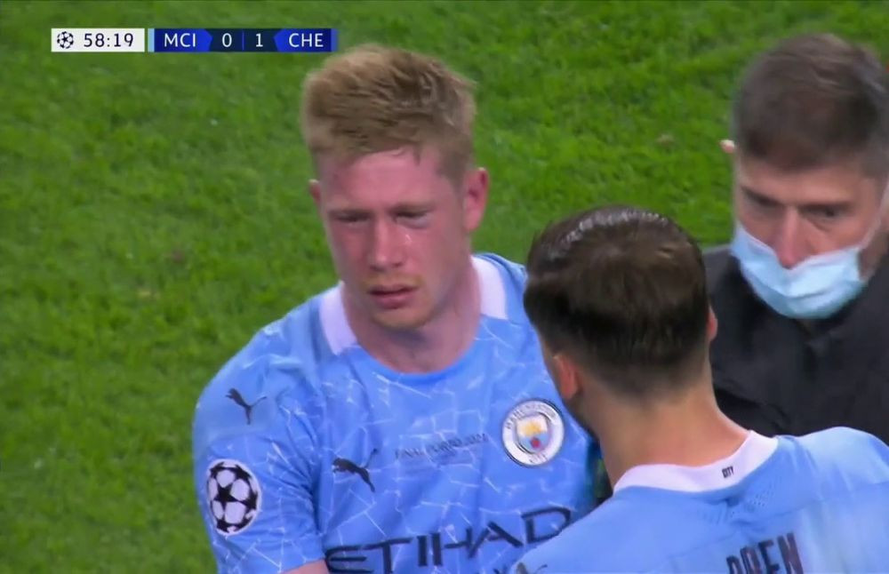 Clipe de cosmar pentru De Bruyne! Capitanul lui City a iesit in lacrimi dupa o intrare dura a lui Rudiger