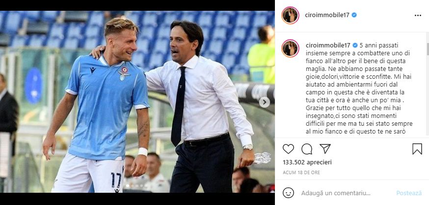 Jucatorii lui Lazio si-au luat ramas bun de la Simone Inzaghi! Plecarea la Inter prinde contur_2