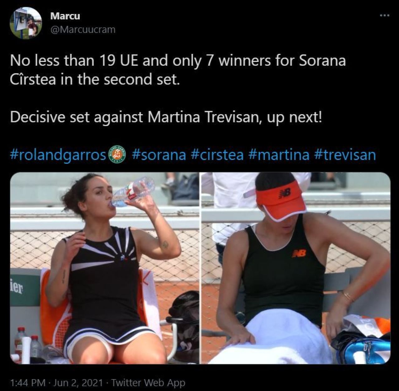 Visul frumos s-a terminat: Mihaela Buzarnescu - Serena Williams 3-6, 7-5, 1-6 in turul doi la Roland Garros! Buzarnescu a jucat admirabil in setul secund_6