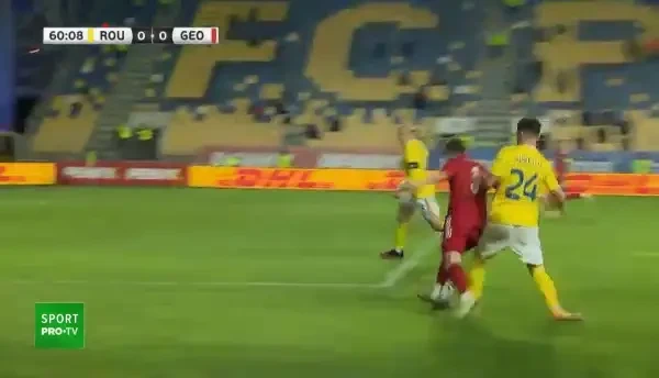 Georgia a deschis scorul in minutul 61 al meciului de la Ploiesti