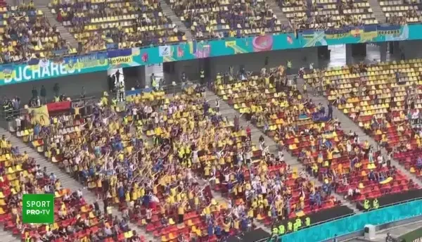Fanii ucraineni fac spectacol pe Arena Nationala