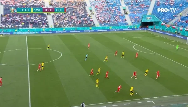 GOOOOOOL Suedia! Forsberg deschide scorul in minutul doi al meciului cu Polonia