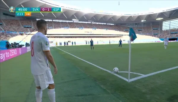 GOOOOOOL Spania! Gerard Moreno centreaza excelent in fata portii, iar Laporte trimite imparabil la coltul lung