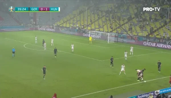 Momente incredibile pe arena din Munchen: nemtii au inceput sa plece de pe stadion in minutul 36. Imaginile care au facut inconjurul lumii