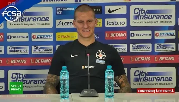 "E nevoie de un tip nebun, care sa inscrie!" Primele declaratii ale lui Ondrasek dupa ce a semnat cu FCSB! Ce a spus atacantul