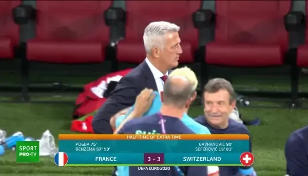 Scandal pe teren la meciul Franta - Elvetia! Imaginile care nu s-au vazut! Coman s-a luat la cearta cu Deschamps, iar Pogba a intervenit! Care a fost motivul