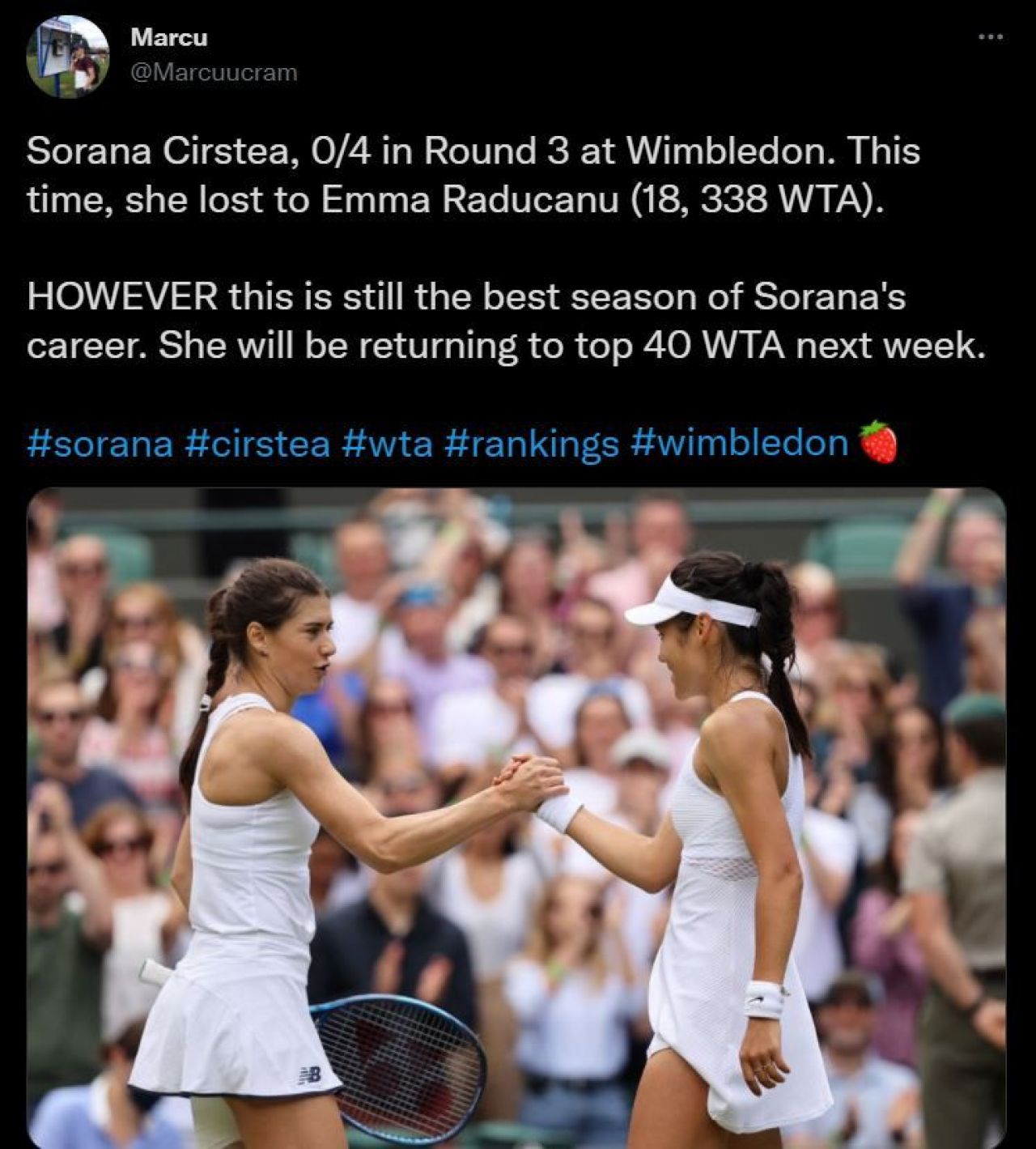 Sorana Cirstea, eliminata la Wimbledon de pustoaica de 18 ani, Emma Raducanu 3-6, 5-7. Ce suma colosala va incasa sportiva cu origini romanesti la prima participare intr-un Grand Slam_8