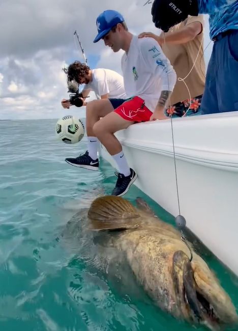 Imagini incredibile cu starul lui Chelsea! A jonglat cu mingea pe marginea unei barci, langa un peste gigant si a fost aproape sa cada in ocean_1