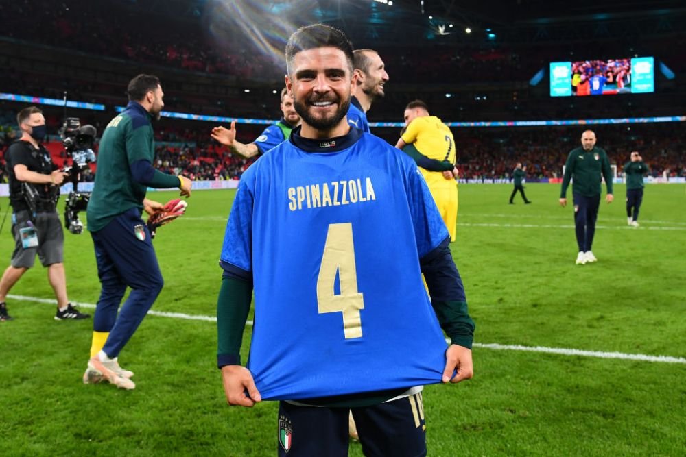 Imagini fabuloase cu Spinazzola! Fundasul a urlat de fericire, dupa ce Italia s-a calificat in finala EURO 2020. "Multumesc, baieti"