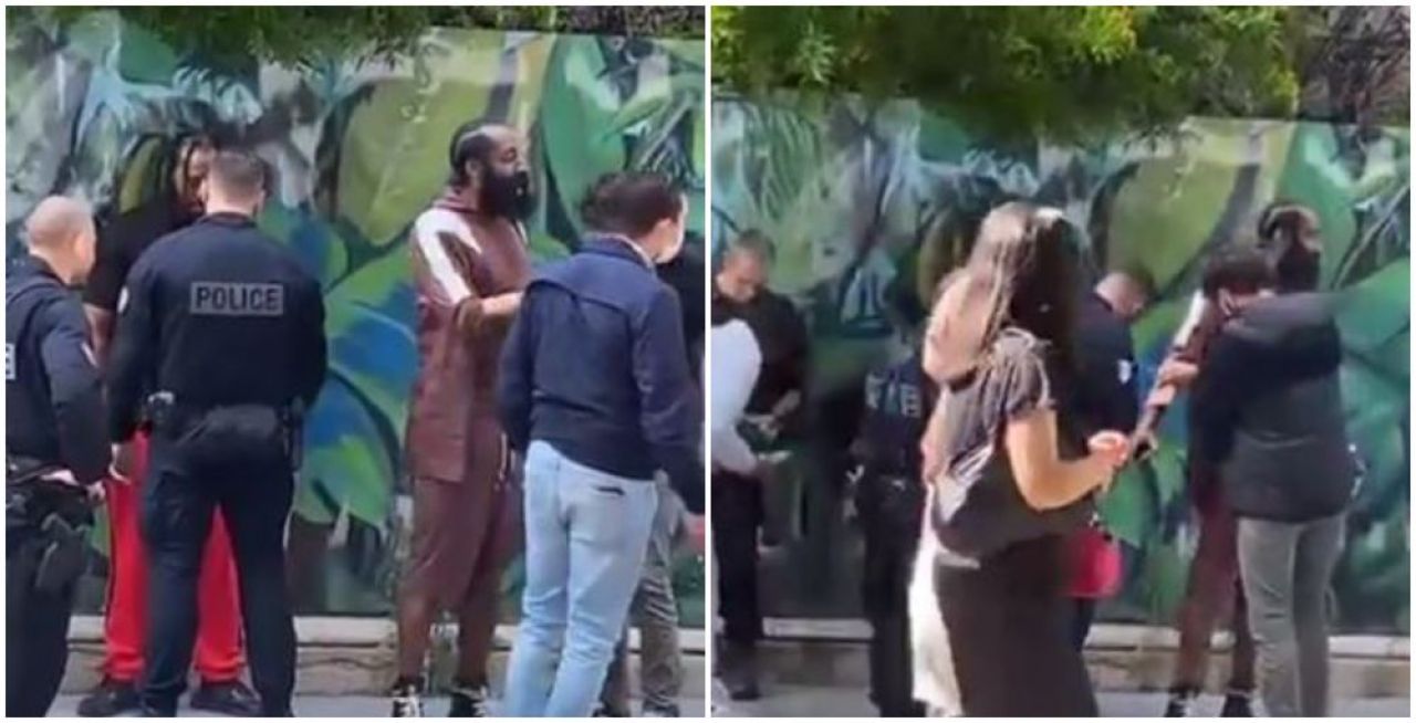 Imagini incredibile la Paris! James Harden, oprit si controlat de politie in plina strada _9