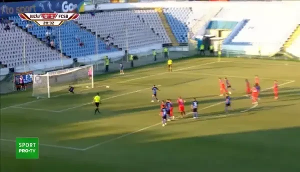 Min. 20: Penalty pentru Buzau! Ciobanu il pacaleste pe Vlad si restabileste egalitatea