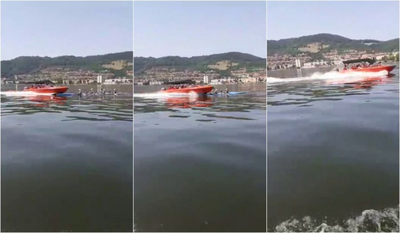 Imagini tulburatoare! Un caiac cu patru sportivi de la CS Orsova, spulberat de o barca plina cu turisti_14