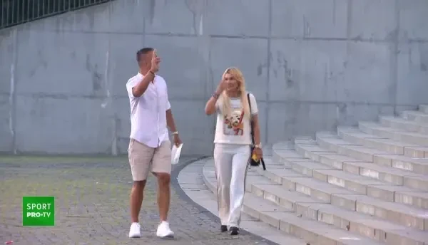 Daniel Pancu, alături de partenera sa la debutul Rapidului &icirc;n Liga 1: Implicarea va fi maximă din partea jucătorilor