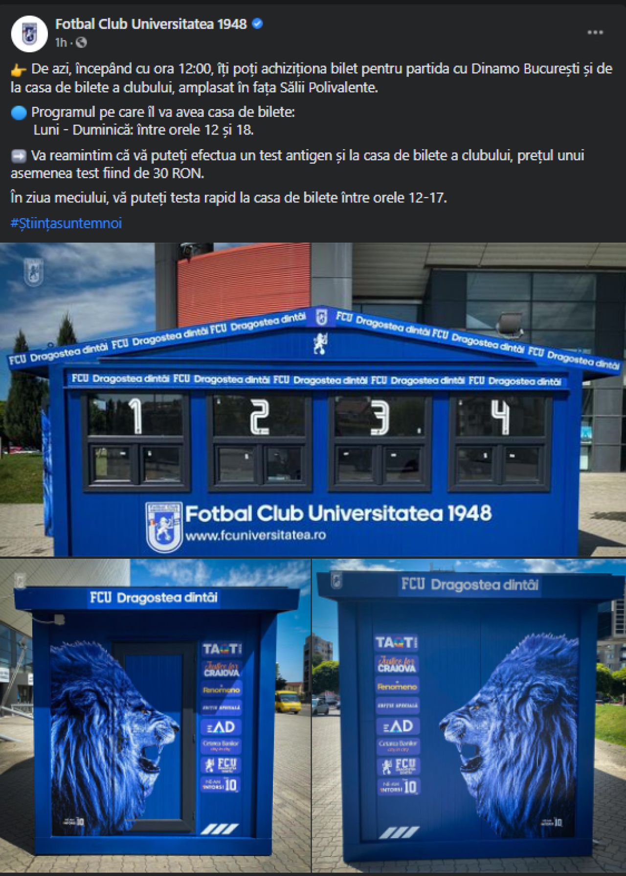 FCU Craiova pune sare pe rană! Oltenii și-au deschis o casă de bilete personalizată lângă stadion_4