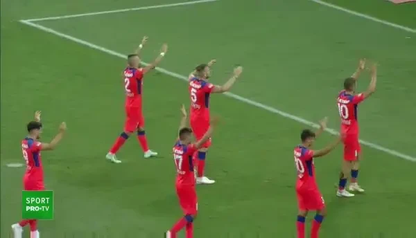 EXCLUSIV | Imagini superbe de pe Arena Națională! Jucătorii FCSB-ului s-au bucurat alături de galerie de victoria cu Shakhter