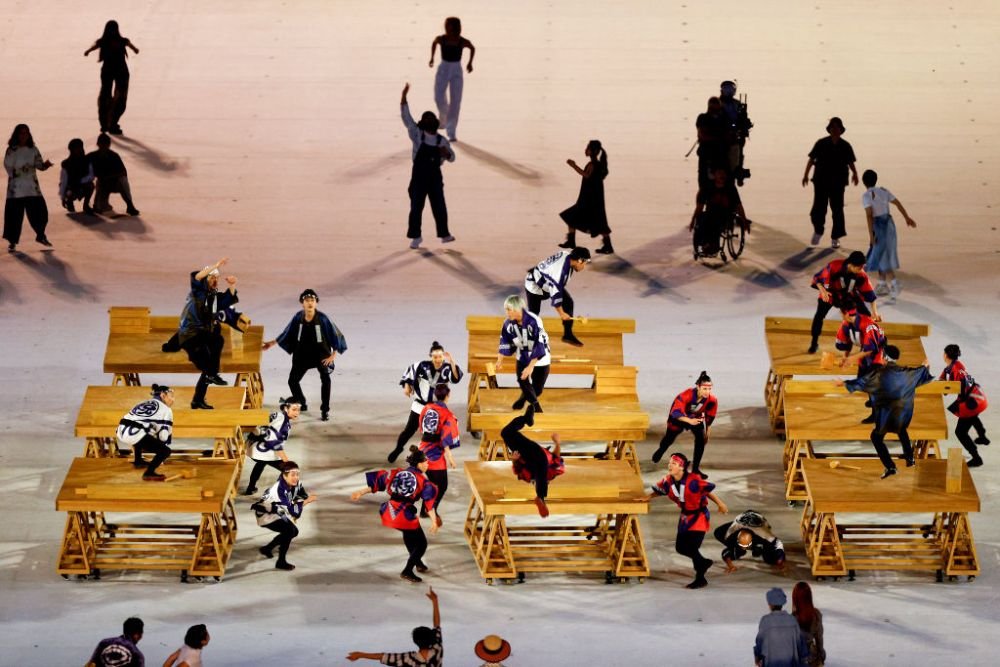 Ceremonia de deschidere a JO de la Tokyo. Imagini inedite cu delegația României la festivitatea fără spectatori | FOTO_16