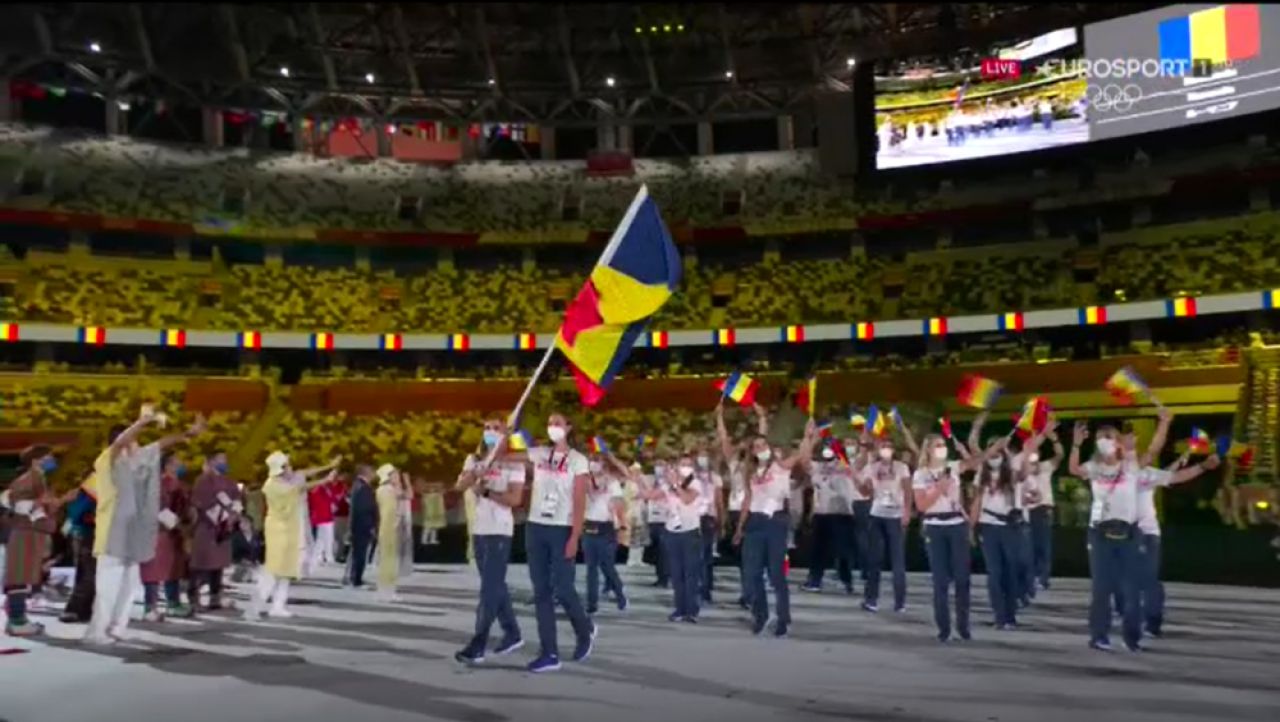 Ceremonia de deschidere a JO de la Tokyo. Imagini inedite cu delegația României la festivitatea fără spectatori | FOTO_26