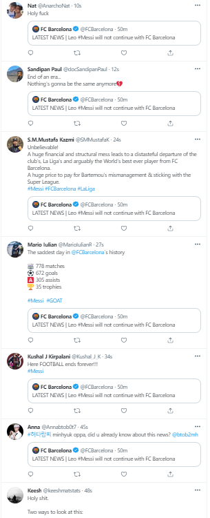 Fanii Barcelonei, devastați după ce Messi nu va mai evolua pe Camp Nou! Suporterii au asaltat rețelele de social media _8