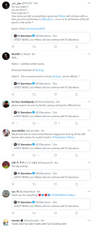 Fanii Barcelonei, devastați după ce Messi nu va mai evolua pe Camp Nou! Suporterii au asaltat rețelele de social media _9