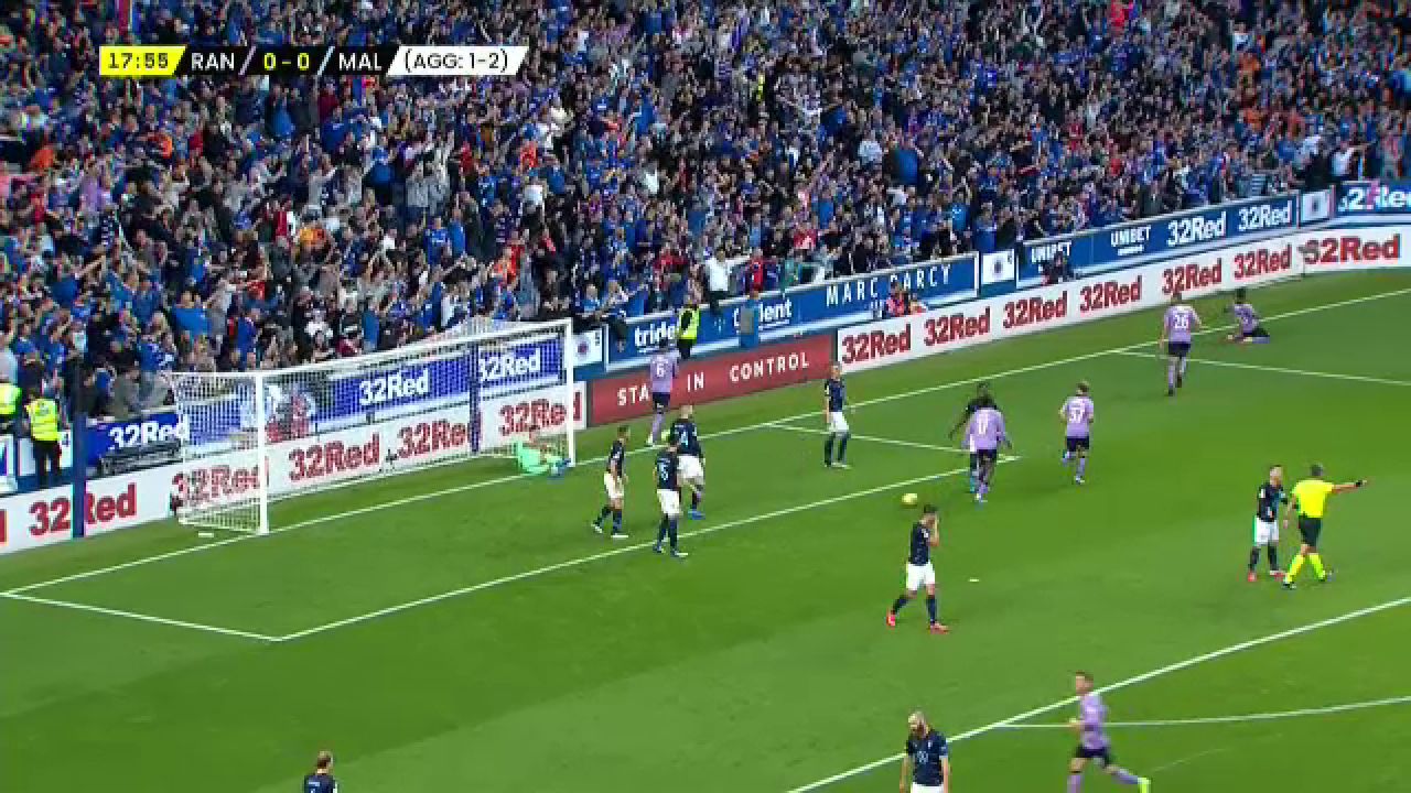 Ianis Hagi și Rangers, eliminați din Champions League de Malmo! Mijlocașul român a avut o ocazie mare pe final _11