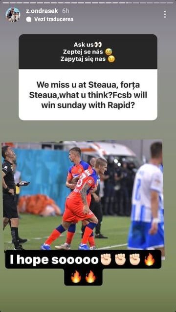 Ondrasek nu a uitat de FCSB! Ce a postat atacantul după ce a fost dat afară de Gigi Becali _1