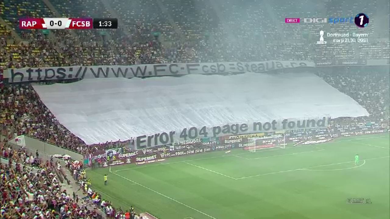 Ironie maximă a suporterilor rapidiști!