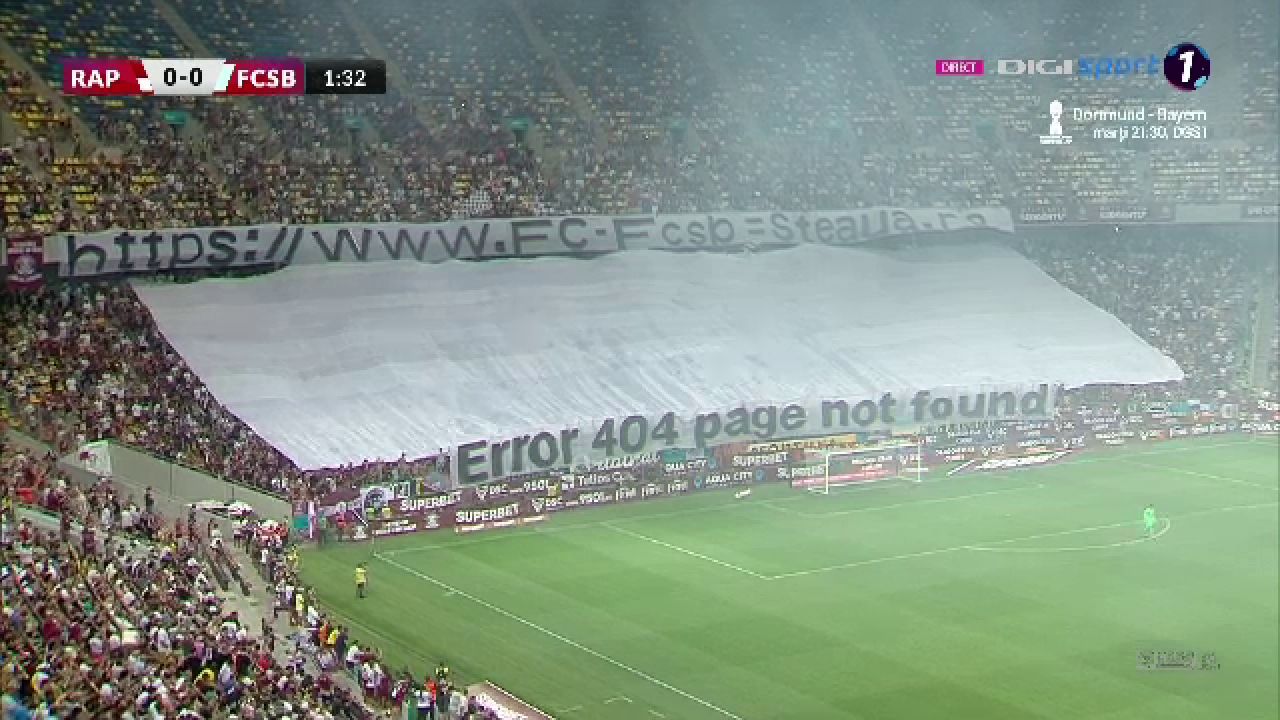 Ironie maximă a suporterilor rapidiști!