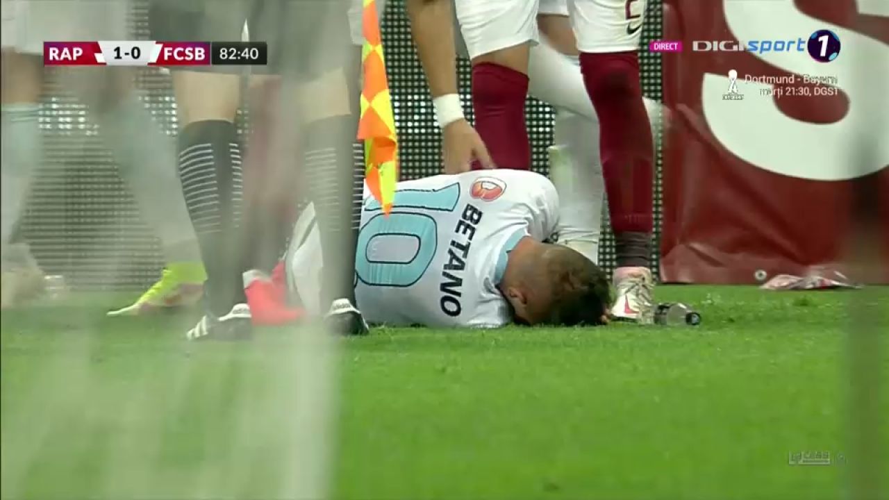 Bătaie în finalul derby-ului! Șerban i-a bagat mâna în gât lui Belu-Iordache. Sefer, placaj ca la rugby la jucătorul FCSB _18