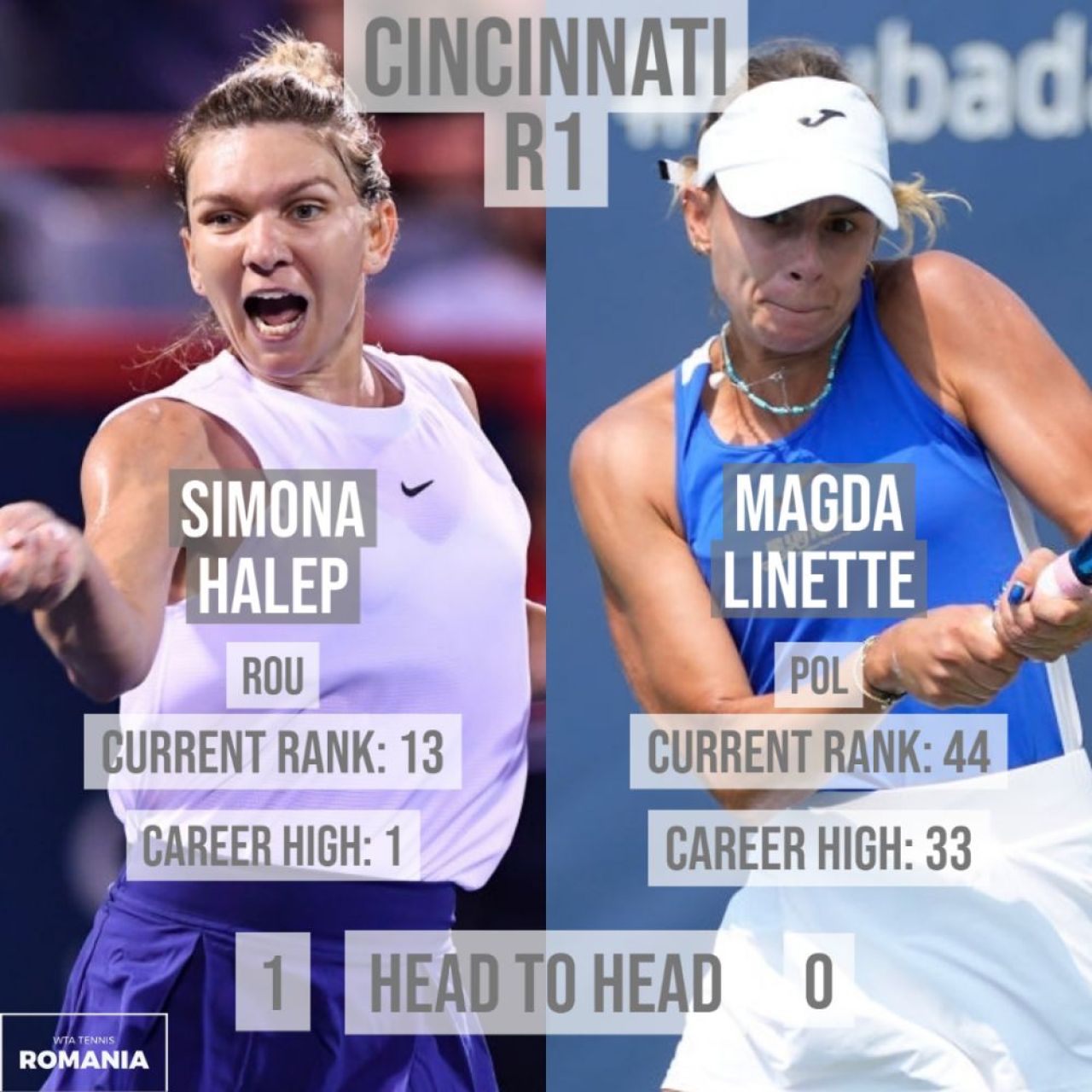Simona Halep a făcut setul decisiv perfect! 6-4, 3-6, 6-1 cu Magda Linette în primul tur la Cincinnati: record de ași _2