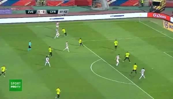 GOL Steaua Roșie! Aleksandar Katai dublează diferența după o pasă cu pieptul venită de la Pavkov