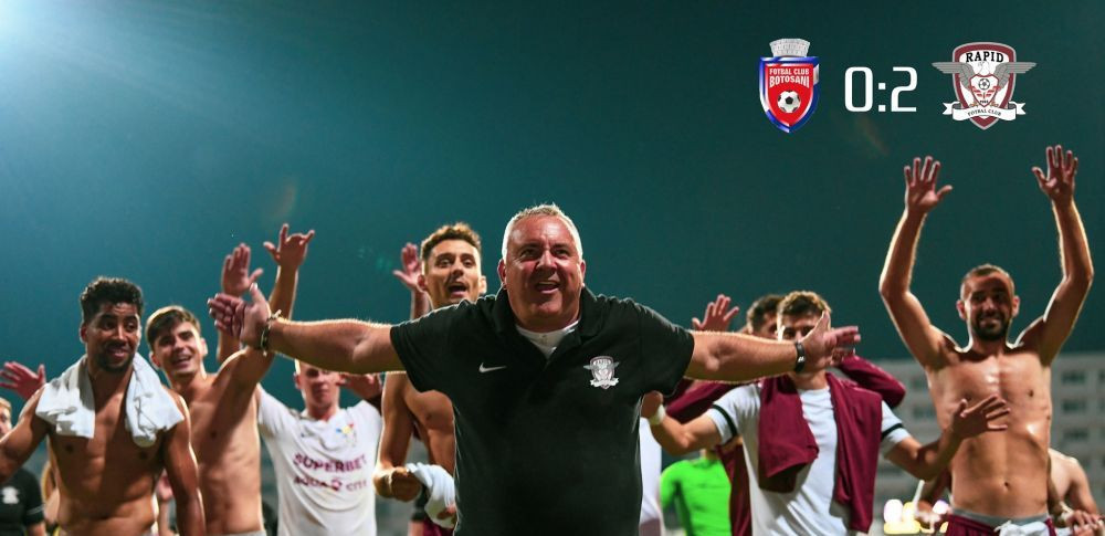 VIDEO Așa au sărbătorit rapidiștii victoria de la Botoșani! Bucurie imensă &icirc;n vestiarul echipei, dar și &icirc;n autocar&nbsp;