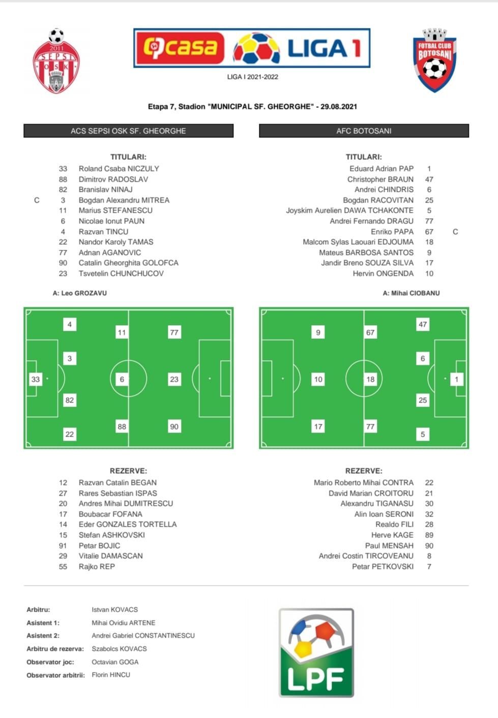 Sepsi - FC Botoșani | Oaspeții smulg un punct pe final de meci! Sepsi rămâne fără victorie de opt meciuri _7
