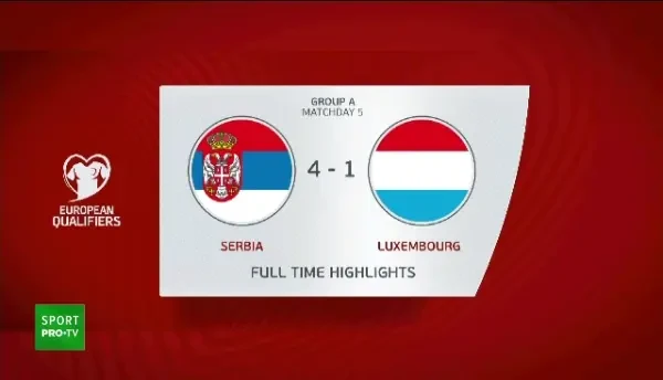 Serbia - Luxemburg 4-1