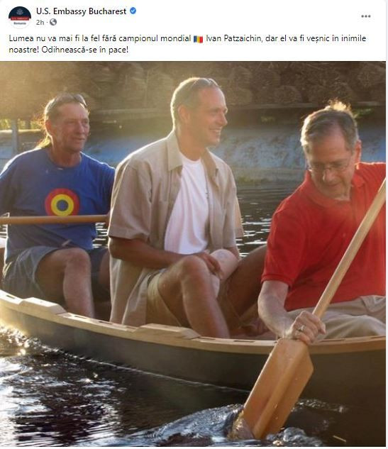 Ambasada SUA la București, mesaj emoționant după decesul lui Ivan Patzaichin_9