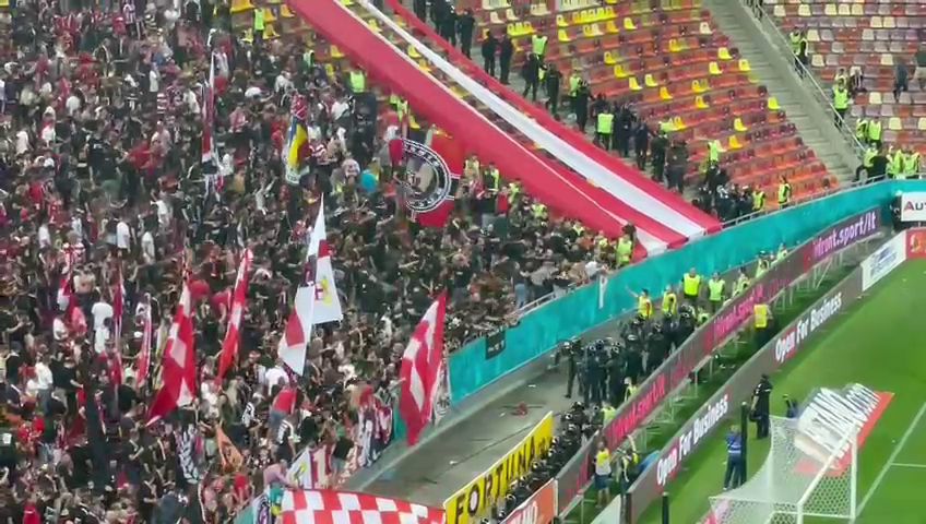 Revolta suporterilor roș-albi. Fanii lui Dinamo au aruncat cu scaune pe teren, au intervenit jandarmii!_6