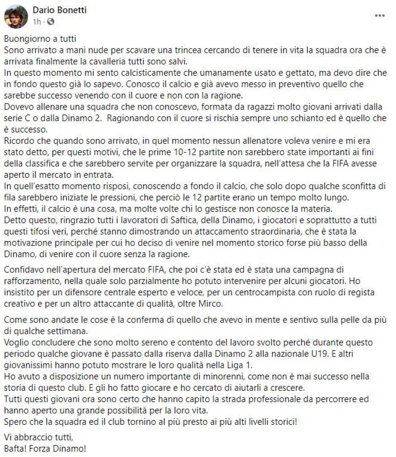 „Mă simt folosit și aruncat!” Reacția lui Bonetti după ce a fost dat afară de la Dinamo! Ce a spus antrenorul _6
