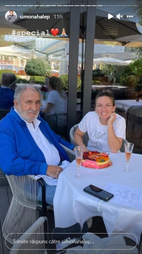 Ion Țiriac, deranjat de Simona Halep! :) Ce moment caraghios s-a întâmplat după ce miliardarul i-a făcut Simonei un tort personalizat de ziua sa_3