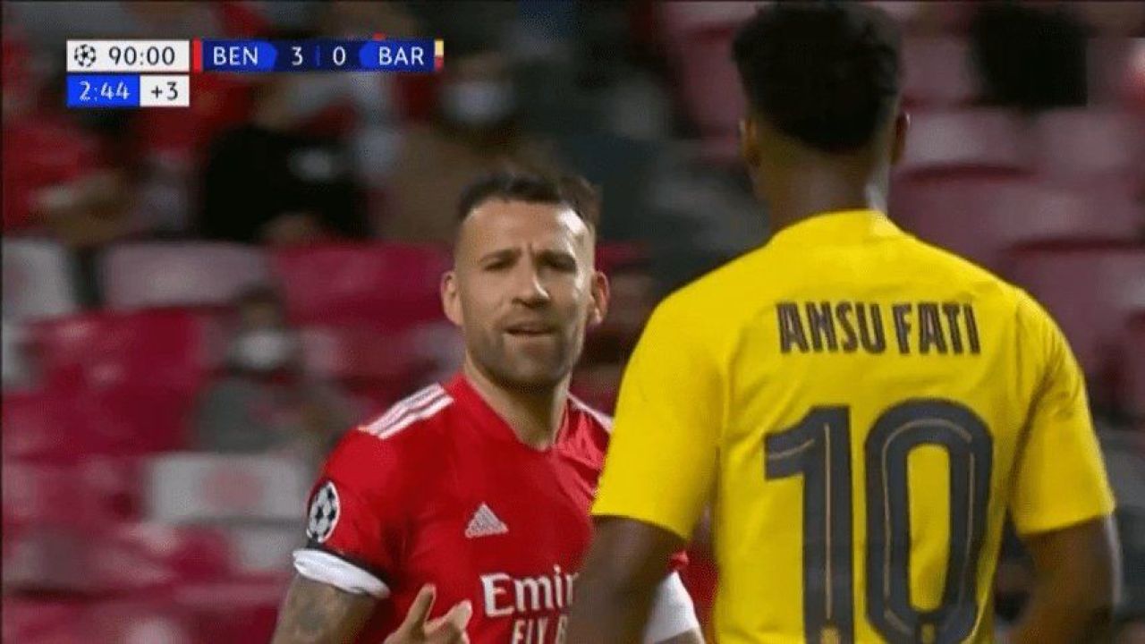 Otamendi l-a umilit pe Ansu Fati după un duel! Ce a putut să îl întrebe pe decarul Barcelonei _1