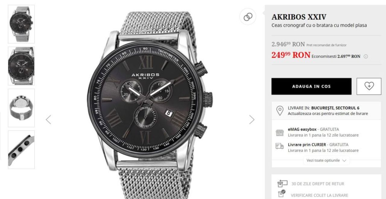 BLACK FRIDAY 2021: Reducerile pe care nu ai cum să le ratezi! Fashion Days: ceas redus cu 91% de la 2 946 RON la 249 RON_1