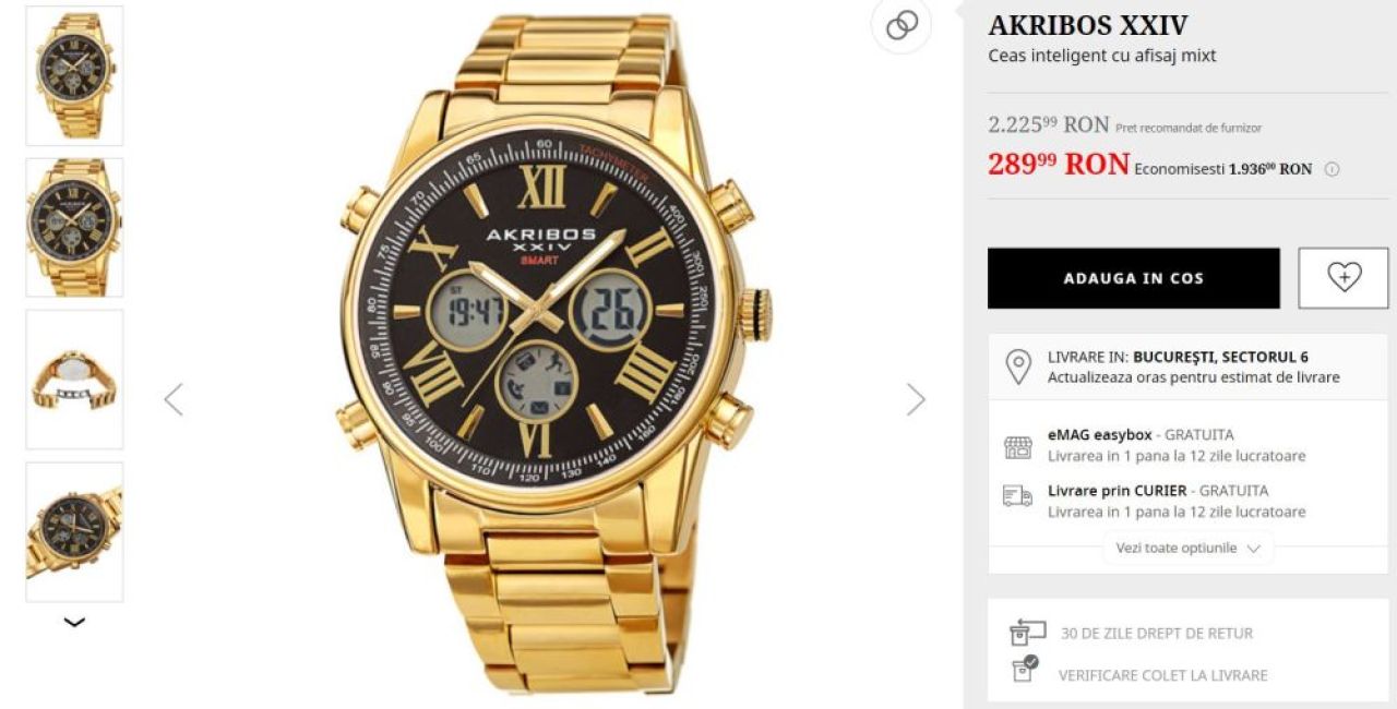 BLACK FRIDAY 2021: Reducerile pe care nu ai cum să le ratezi! Fashion Days: ceas redus cu 91% de la 2 946 RON la 249 RON_3