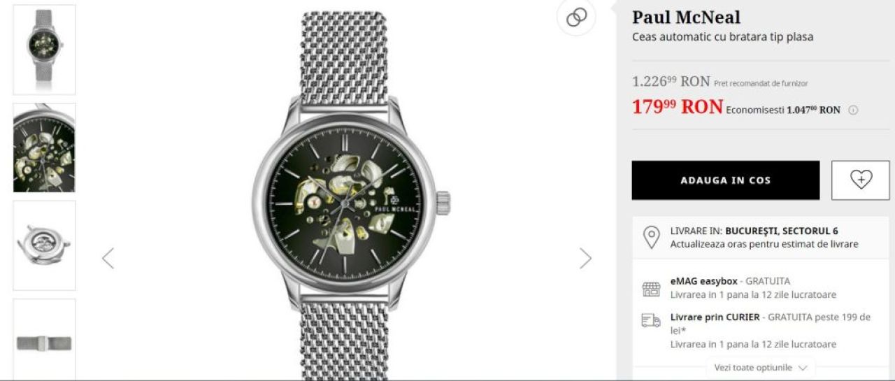 BLACK FRIDAY 2021: Reducerile pe care nu ai cum să le ratezi! Fashion Days: ceas redus cu 91% de la 2 946 RON la 249 RON_5