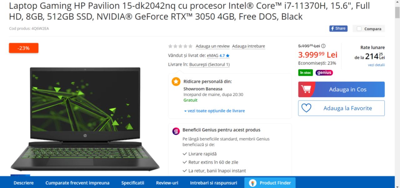 BLACK FRIDAY 2021 | Pe eMAG ai cele mai tari reduceri la laptopuri de gaming_2