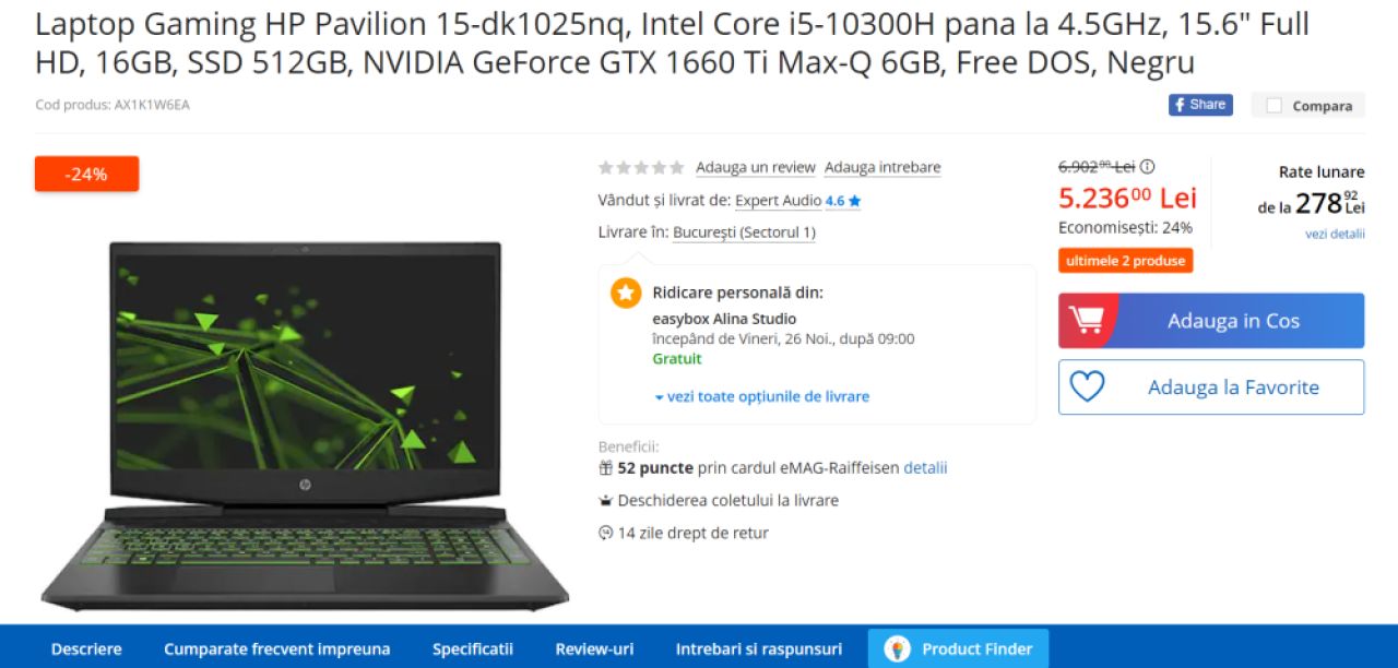 BLACK FRIDAY 2021 | Pe eMAG ai cele mai tari reduceri la laptopuri de gaming_3