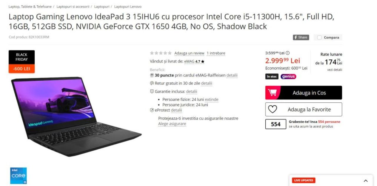 BLACK FRIDAY 2021 | Prinde oferta acum! Cele mai performante laptopuri au reducere de până la 50%_2