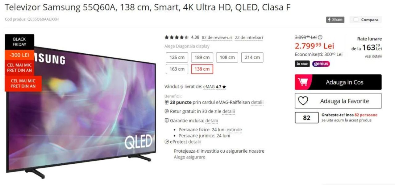 BLACK FRIDAY 2021 | Prinde ofertele la televizoare. Meciurile echipei favorite se văd mai bine în format 4k_3