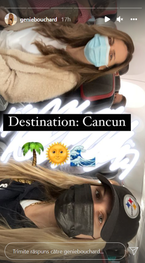 Cea mai sexi fană a fotbalului american! Eugenie Bouchard, mesaj de susținere pentru iubitul său, de la plajă din Cancun_4