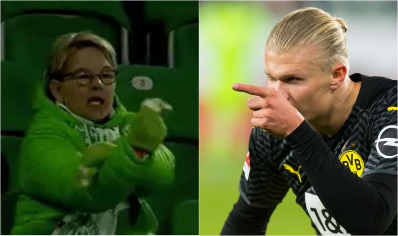 Reacția incredibilă a unei fane când Haaland s-a uitat la ea în momentul celebrării primului gol după accidentare_1